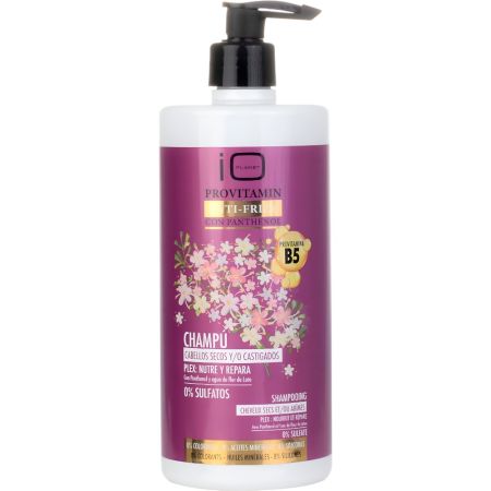 Io Planet Provitamin Anti-Frizz Champú Cabellos Secos O Castigados Champú con panthenol sin sulfatos nutre y repara ofreciendo nutrientes revitalizantes750 ml