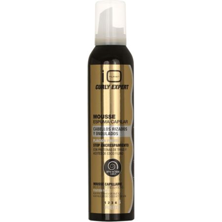 Io Planet Curly Expert Mousse Espuma Capilar Nº5 Espuma capilar de fijación fuerte antiescrespamiento para cabello rizados y ondulado
