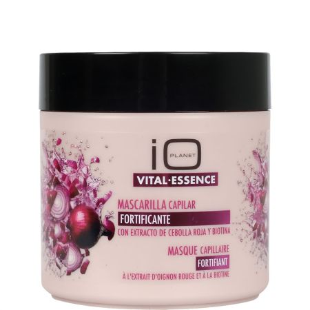 Io Planet Vital Essence Mascarilla Fortificante Mascarilla con extracto de cebolla roja y biotina para cabellos débiles o con tendencia a la caída 400 ml
