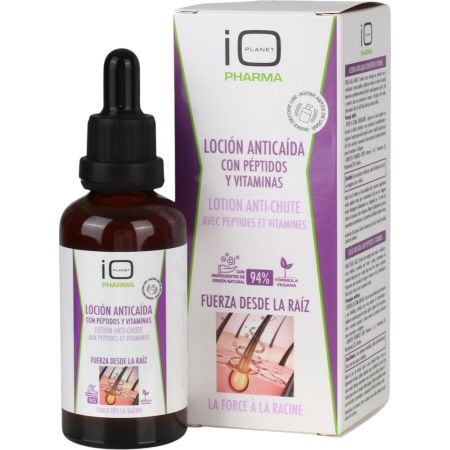 Io Planet Pharma Loción Anticaída Con Péptidos Y Vitaminas Locíon capilar actúa directamente sobre el cuero cabelludo para frenar la caída estimular el crecimiento y revitalizar 50 ml