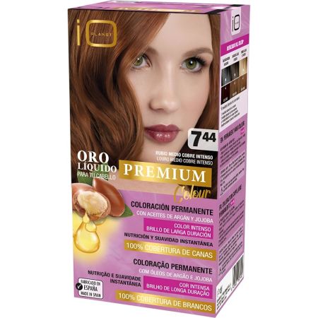 Io Planet Premium Colour Coloración Permanente Tinte con oro líquido color intenso y brillo de larga duración 100 % cobertura de canas
