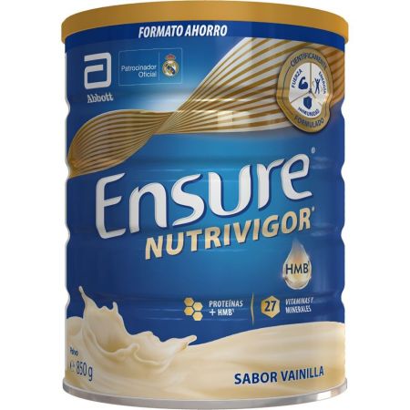 Ensure Complemento Alimenticio Nutrivigor Fuerza-Vitalidad Vainilla Complemento alimenticio en polvo reduce el cansancio y la fatiga 850 gr
