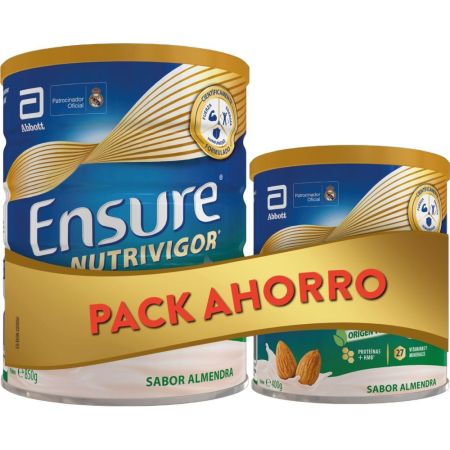 Ensure Nutrivigor Almendra Complemento Alimenticio Pack Ahorro Complemento alimenticio en polvo reduce cansancio y mantiene los huesos en condiciones normales