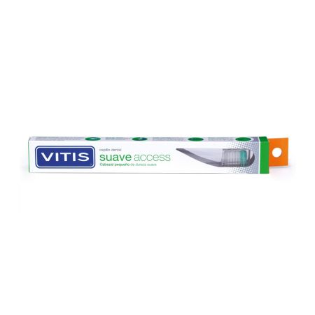Vitis Suave Access Cepillo Dental Cepillo de dientes cabezal pequeño de dureza suave
