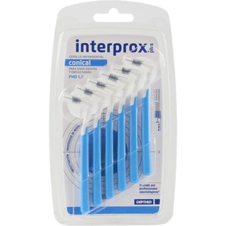 Interprox Cepillo Interdental Plus Conico Cepillo interdental para limpiar y eliminar la placa bacteriana en espacios de 1,7 mm 6 uds