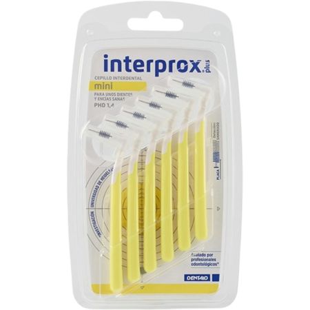 Interprox Cepillo Interdental Plus Mini Cepillo interdental para limpiar y eliminar la placa bacteriana en espacios de 1,1 mm 6 uds