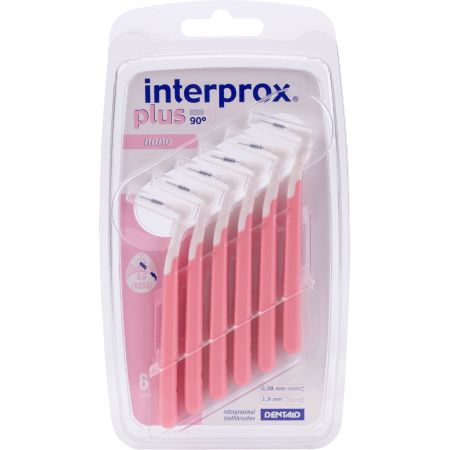 Interprox Cepillo Interdental Plus Nano Cepillo interdental para limpiar y eliminar la placa bacteriana en espacios de 0,6 mm 6 uds