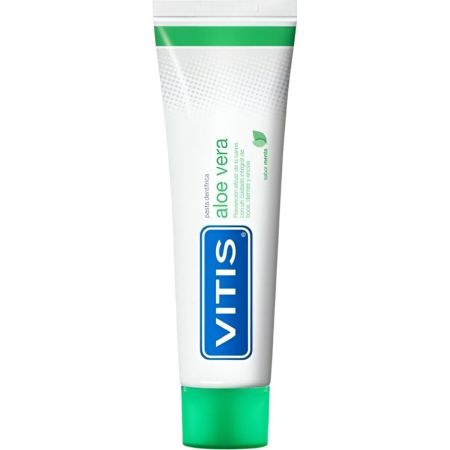 Vitis Pasta Dentífrica Aloe Vera Pasta de dientes prevención eficaz de las caries sabor manzana y menta 100 ml