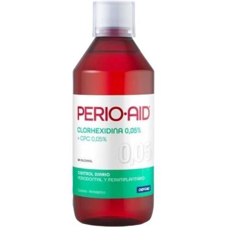 Perio-Aid Mantenimiento Colutorio Bucal Enjuague bucal cuida y protege dientes y encías frente su sensibilidad e irritaciones 500 ml