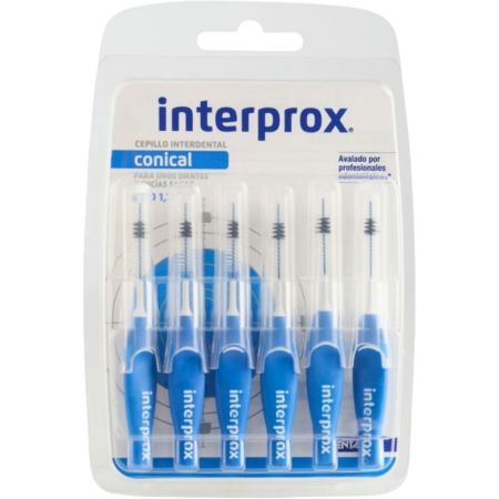 Interprox Cepillo Interdental Interproximal Cepillo interdental para limpiar y eliminar la placa bacteriana  para espacios de 2,2 mm 6 uds