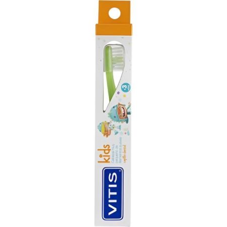 Vitis Kids Cepillo Dental Cepillo de dientes cabezal muy pequeño y filamentos suaves