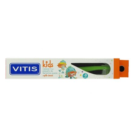 Vitis Kids Cepillo Dental Cepillo de dientes cabezal muy pequeño y filamentos suaves
