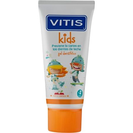 Vitis Gel Dentífrico Kids Pasta de dientes previene las caries en los dientes de leche 50 ml