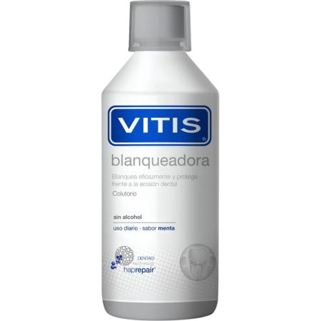 Vitis Blanqueradora Colutorio Enjuage bucal blanqueador para unos dientes más blancos 500 ml