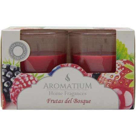 Aromatium Vela Home Fragances Frutas Del Bosque Duplo Vela perfumada de cera vegetal con fragancia 2x57 gr