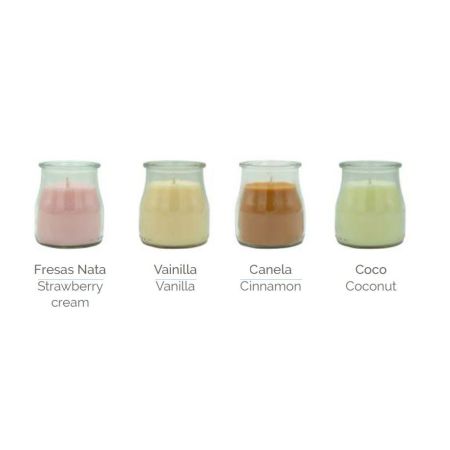 Aromatium Sweet Basket Velas Perfumadas Set Set de velas en vaso de cristal 100% reciclable perfuma y decora cualquier rincón de tu hogar 4x100 gr