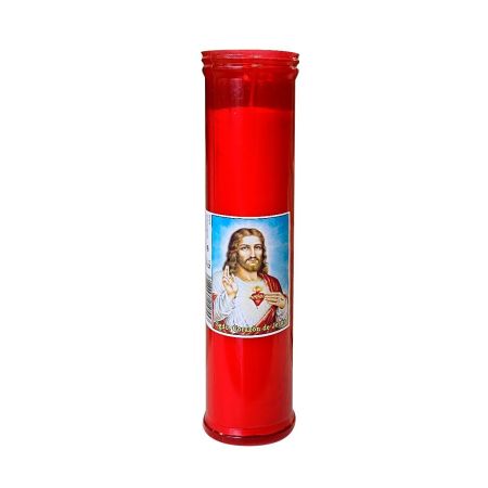 Velon Vela Sgdo.Corazón De Jesús Vela de cera para peticiones de agradecimiento y superación personal para devoción divina