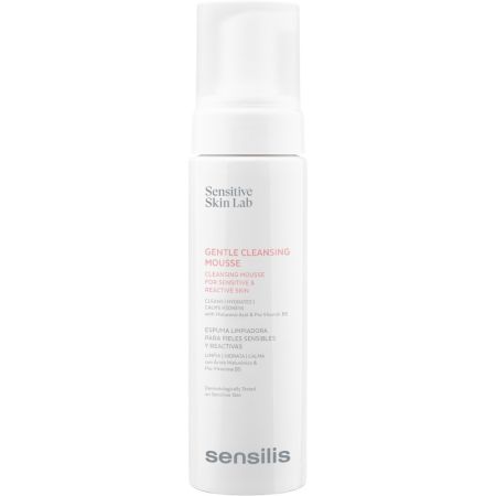 Sensilis Espuma Limpiadora Pieles Sensibles Y Reactivas Espuma facial limpiadora hidrata y calma ofreciendo un acabado refrescante con ácido hialurónico 200 ml