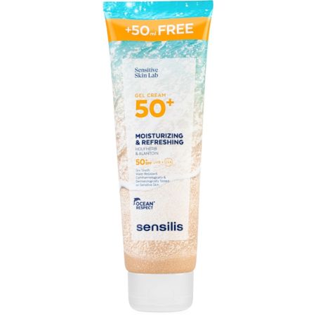 Sensilis Moisturizing & Refreshing Gel Cream Spf50+ Formato Especial Protector solar corporal hidrata como una crema y refresca como un gel 250 ml