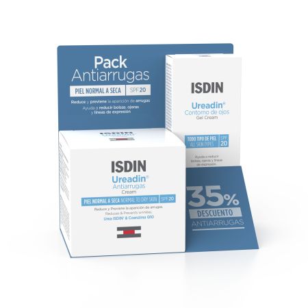 Isdin Pack Antiarrugas Ureadin Piel Normal A Seca Spf 20 Tratamiento hidratación intensa antienvejecimiento