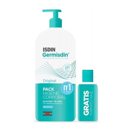 Isdin Germisdin Original Gel De Baño+Gel De Baño Gratis Pack regalo corporal indicado para una higiene preventiva en situaciones de riesgo