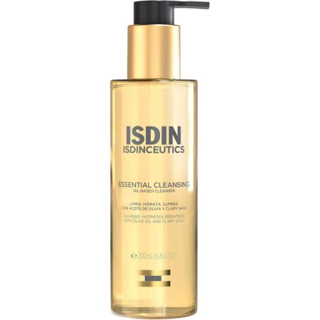 Isdin Isdinceutics Essential Cleansing Aceite limpiador limpia hidrata e ilumina con aceite de oliva 200 ml