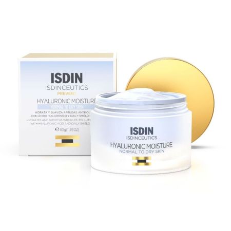Isdin Isdinceutics Prevent Hyaluronic Moisture Normal To Dry Skin Crema rápida absorción ayuda previene y reduce signos de la edad con ácido hialurónico 50 ml