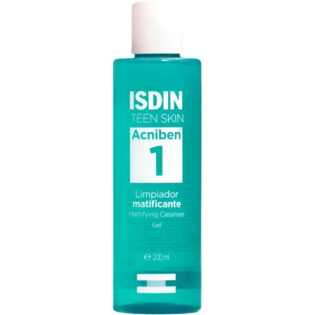 Isdin Acniben 1 Teen Skin Limpiador Matificante Gel limpiador facial calmante reduce poros y regula exceso de sebo para piel fresca y matificada