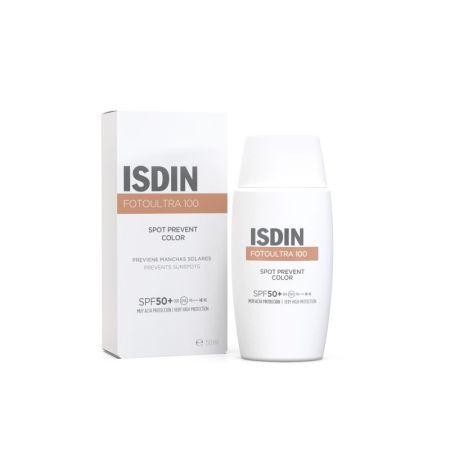Isdin Fotoultra 100 Spot Prevent Color Spf 50 Protector solar absorción inmediata con color previene las hiperpigmentaciones 50 ml