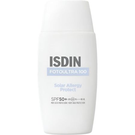 Isdin Fotoultra 100 Solar Allergy Protect Spf 50+ Protector facial alivia sintomas por alergia solar como el picor y la inflamación 50 ml