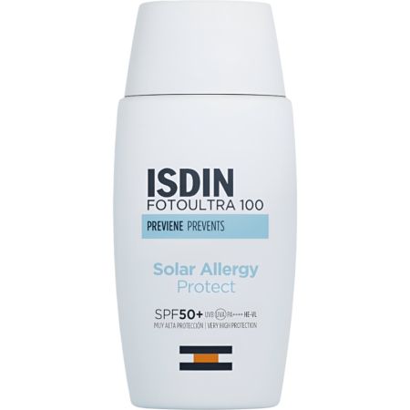 Isdin Fotoultra 100 Solar Allergy Protect Spf 50+ Protector facial alivia sintomas por alergia solar como el picor y la inflamación 50 ml