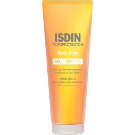 Isdin Fotoprotector Body Glow Spf 30 Protector solar corporal resistente al agua prolonga el bronceado ofreciendo luminosidad y efecto glow 200 ml