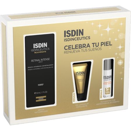 Isdin Isdinceutics Rejuvenate Retinal Intense Serum Estuche Sérum bifásico de noche antiarrugas ayuda a acelerar la renovación cutánea 50 ml
