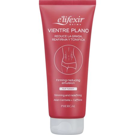 Elifexir Vientre Plano Firming-Reducing Emulsion Crema reductora de rápida absorción quemagrasa reduce las estrías y tonifica el abdomen 200 ml