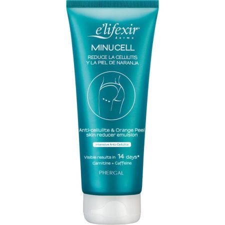 Elifexir Minucell Anti-Cellulite & Orange Peel Skin Reducer Emulsion Crema anticelulítica de rápida absorción reduce la celulitis y piel de naranja mejorando la firmeza 200 ml