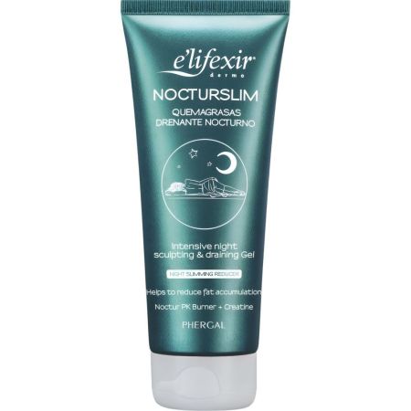 Elifexir Nocturslim Quemagrasas Drenante Nocturno Gel de noche intensivo reductor anticelulítico y lipoescultor favorece la quema de grasas evitando acumulación 200 ml