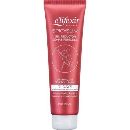Elifexir Spicyslim Gel Reductor Zonas Rebeldes Gel quemagrasas rápida absorción ultraintensivo moldea tu figura y reduce contorno 150 ml