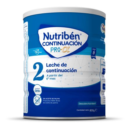 Nutriben Continuación Pro Alfa 2 Leche De Continuación Leche en polvo sin aceite de palma a partir de 6 meses 800 gr