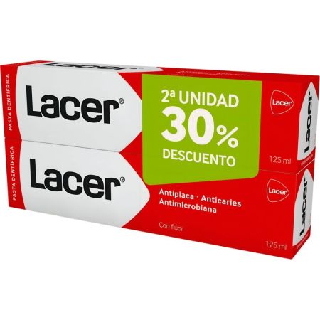 Lacer Fresh Pasta Dentífrica Duplo Precio Especial Pasta de dientes agradable e intensa sensación de frescor 2x125 ml