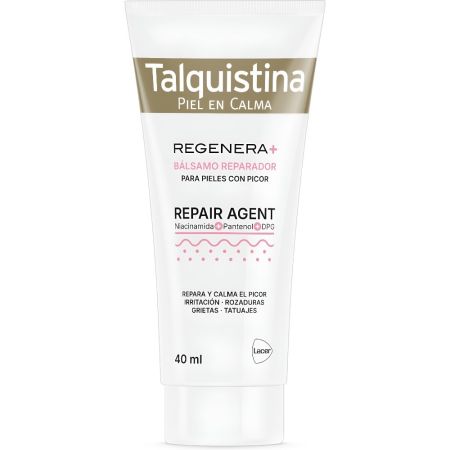 Talquistina Regenera+ Bálsamo Reparador Bálsamo reparrador calmante ideal para picores irritaciones rozaduras grietas y tatuajes 40 ml