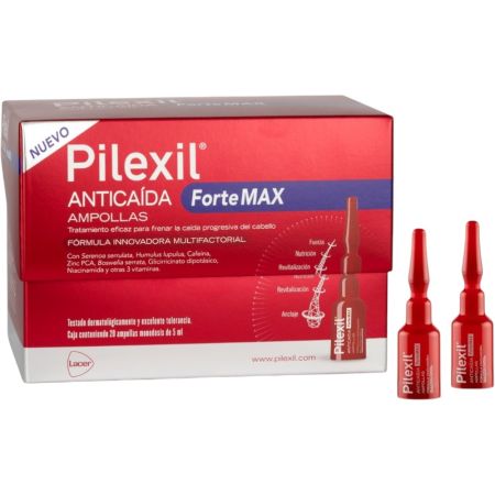 Pilexil Forte Max Anticaída Ampollas Ampollas anticaída recupera la densidad del cabello 20x5 ml