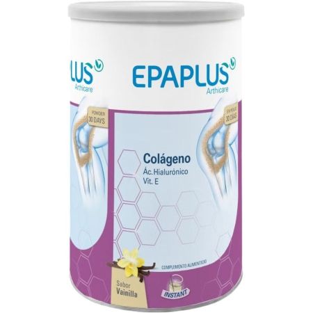 Epaplus Arthicare Colágeno+ Ác. Hialurónico Complemento Alimenticio Complemento alimenticio sabor vainilla ayuda a mantener la flexibilidad de las articulaciones 305 gr