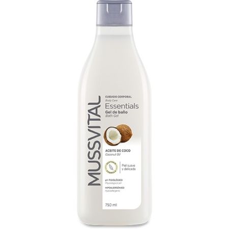 Mussvital Essentials Aceite De Coco Gel De Baño Gel de ducha aumenta el contenido lipídico cutáneo 750 ml