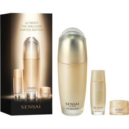 Sensai Ultimate The Emulsion Estuche Edición Limitada Emulsión antienvejecimiento sumamente ligera a la vez que nutritiva piel más firme 100 ml