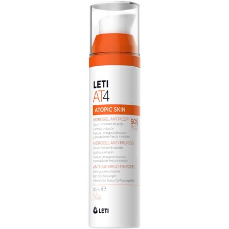 Leti At4 Atopic Hidrogel Antipicor Hidrogel facial de textura ultraligera hidratante calma y alivia de forma inmediata el picor en 30 segundos 50 ml