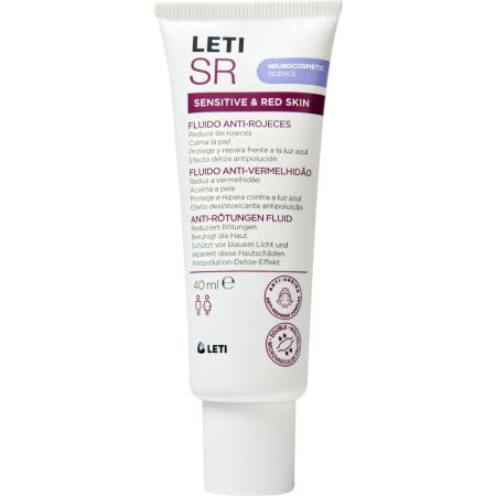 Leti Sr Sensitive & Red Skin Fluido Anti-Rojeces Fluido de textura fresca y ligera protege repara y calma para rojeces intermitentes o permanentes 40 ml