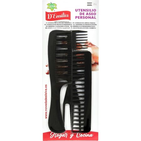 D'Emilia Peine Utensilio De Aseo Personal Set Set capilar de peines con diseño ergonómico ideales para desenredar y dar forma al cabello 3 uds
