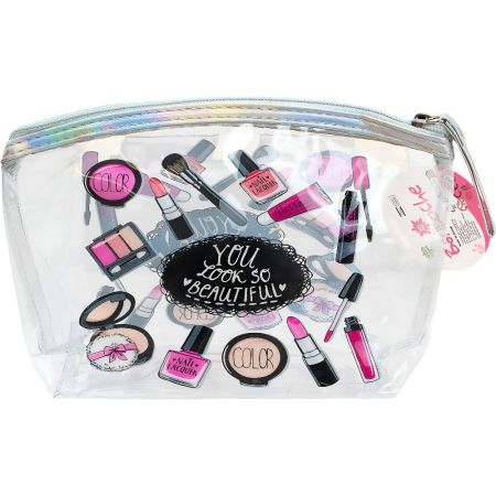 Bariloche Neceser You Look So Beauiful Bolsa de aseo transparente de diseño práctico ideal para organizar productos en viajes o para uso diario