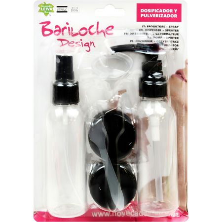 Bariloche Dosificador Y Pulverizador Set Set con botellas reutilizables para dosificación y pulverización