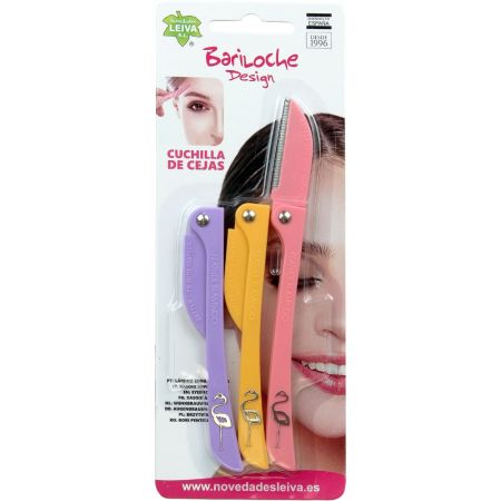 Bariloche Cuchilla De Cejas Cuchilla de cejas con hoja segura para un retoque fácil y sin irritaciones y un acabado perfectamente definido 3 uds